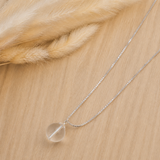 Collier Pendentif Cristal de Roche Boule - Equilibre, Energie, Amplification