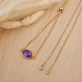 collier chaîne amethyste