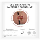 Bracelet lithotherapie CornalineLES BIENFAITS DE LA PIERRE CORNALINE