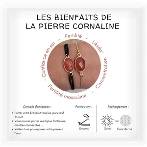 Bijoux Cornaline "SCIATIQUE"