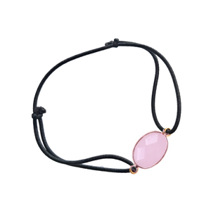 bracelet élastique quartz rose
