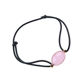 bracelet élastique quartz rose