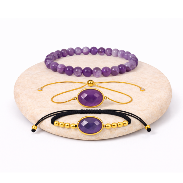 Bracelet Améthyste - Apaisement, Harmonie, Protection