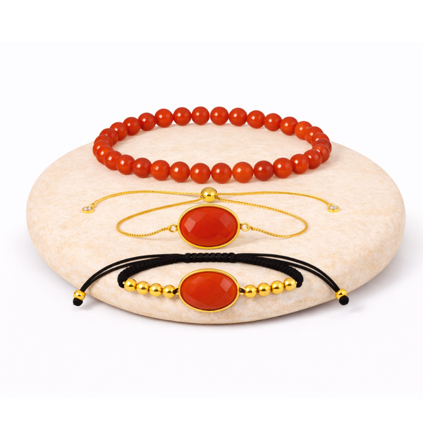 Bracelet Cornaline – Énergie, Confiance & Fertilité