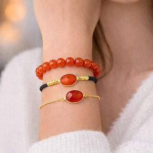 modèles de bracelets cornaline l'Atelier d'Eva