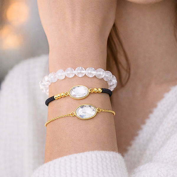 Bracelet Cristal de Roche - Equilibre, Energie, Amplification