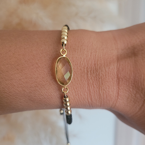 Bracelet lithotherapie Citrine