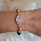 bracelet quartz rose pour l'amour