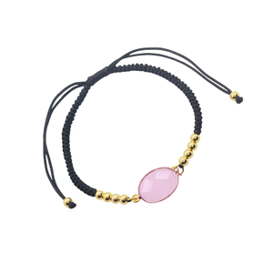 bracelet quartz rose pour l'amour