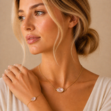 parure cristal de roche - l'atelier d'eva