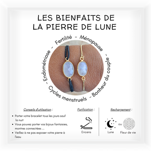 Bijoux Pierre de Lune "ENDOMETRIOSE - SOPK"