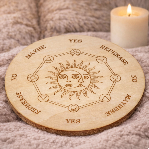 Planche en bois pour pendule divinatoire