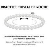 Bracelet Cristal de Roche Perles Rondes - Equilibre, Energie, Amplification