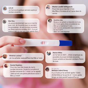 témoignages de clientes enceintes avec le bracelet fertilité pierre de lune