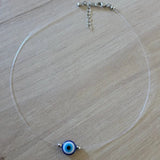 collier fil nylon OEIL BLEU PORTE-BONHEUR