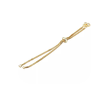 bracelet chaîne maille vénitienne en laiton doré ajustable