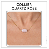 collier pendentif quartz rose