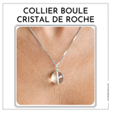 Collier pendentif Boule CRISTAL DE ROCHE