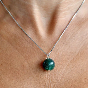 Collier pendentif boule AVENTURINE