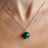 Collier pendentif boule AVENTURINE