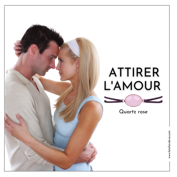 Bijoux Quartz rose "AMOUR"