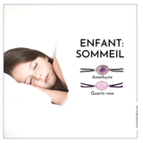 bracelet amethyste ou quartz rose pour le sommeil de l'enfant