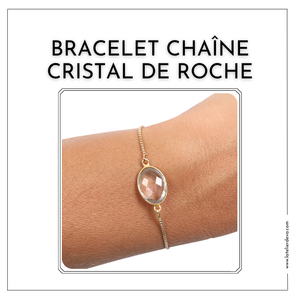 bracelet chaîne cristal de roche