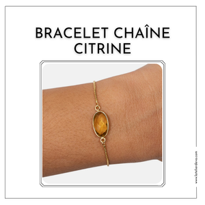 bracelet chaîne citrine