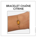 bracelet chaîne citrine