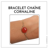 bracelet chaîne cornaline