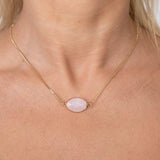 collier de l'amour quartz rose