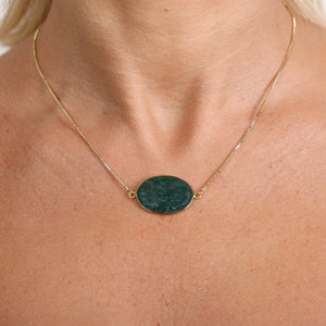 COLLIER AVENTURINE PORTE-BONHEUR CHANCE