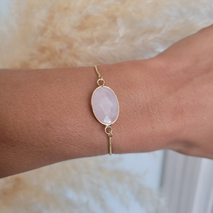 bracelet quartz rose pour le signe de la Balance